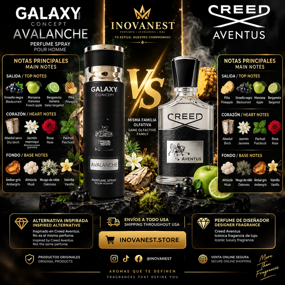 Galaxy Concept Avalanche – Perfume Spray Pour Homme.
