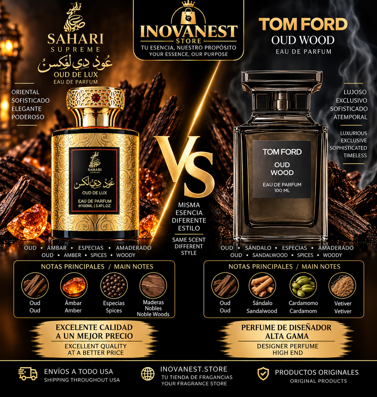 OUD DE LUX by SAHARI – Eau de Parfum 100ml